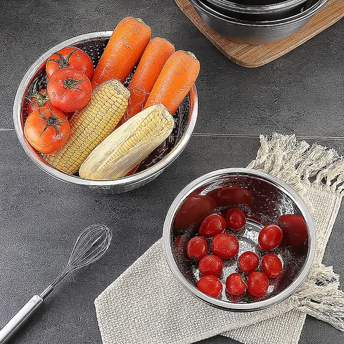 Miniatura 6 de meleg otthon Tazón de Mezcla de Acero Inoxidable, Tazón de Ensalada 11QT, Cuencos de Metal, Envase de Acero Inoxidable, Tazón Apta para Lavavajillas
