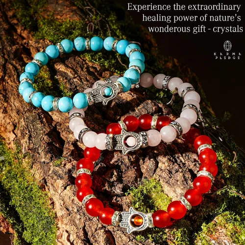 Miniatura 34 de Pulseras de cristal para mujeres y hombres, regalos de cumpleaños, hechas a mano de 0.236 in con cuentas de piedra para equilibrio de chakras