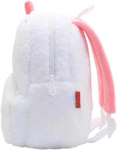 Miniatura 5 de Mochila pequeña para niños y niñas, linda mochila pequeña de felpa suave de dibujos animados de animales para niños de 2 a 6 años (Alpaca)