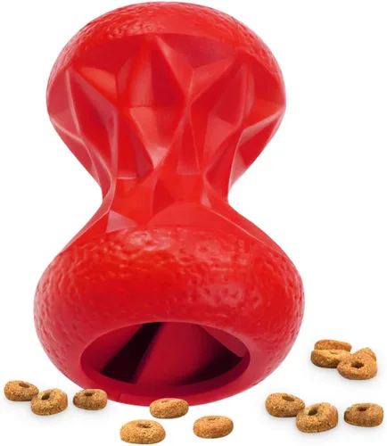 Miniatura 11 de Juguetes para perros grandes – Juguete masticable de goma duradero para masticadores agresivos, bola de rompecabezas interactiva dispensadora