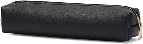 iSuperb Estuche de lápiz PU Bolsa de cuero para lápices Bolsa delgada Bolsa de papelería encantadora Bolsa de cosméticos portátil Bolsa organizadora