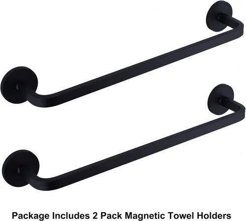Miniatura 2 de Toallero magnético de 2 piezas para refrigerador, soporte magnético para toallas, colgador de toallas para refrigerador, estufa de cocina, horno