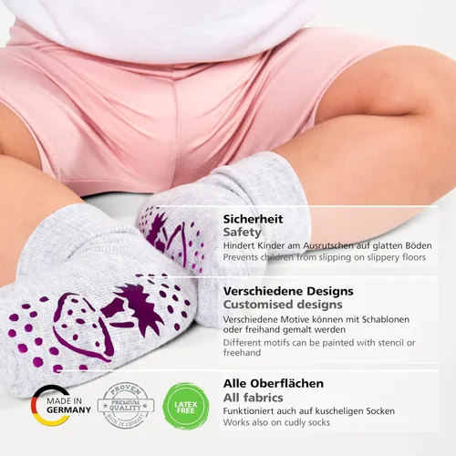 Miniatura 5 de Viva Decor Sock Stop - Pintura de tela antideslizante, 2 x 3.04 onzas líquidas, transparente, perfecta para calcetines, alfombras y tapetes de baño