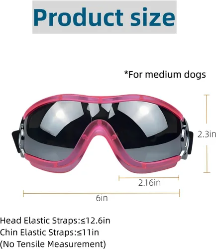 Miniatura 2 de SANPLMG - Lentes de sol suaves para perros, gafas para mascotas, marco flexible, a prueba de viento, a prueba de polvo, protección ocular