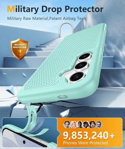Miniatura 952 de FNTCASE Funda para iPhone 17 Pro: Fundas delgadas translúcidas de color azul claro compatibles con MagSafe, protección completa de la cámara