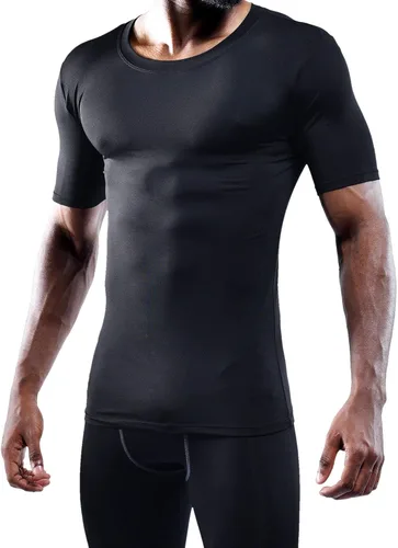 Miniatura 2 de NELEUS Paquete de 3 camisetas de entrenamiento de capa base de compresión atlética para hombre