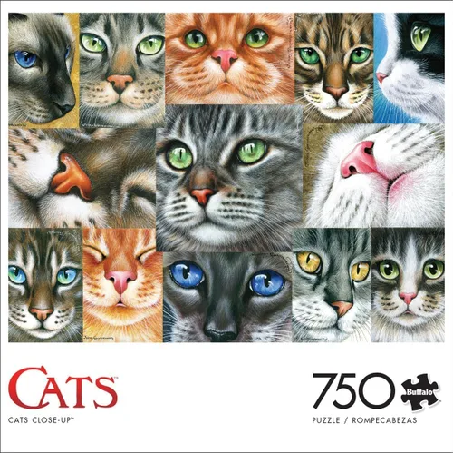 Miniatura 3 de Buffalo Games - Irina Garmashova-Cawton - Primer plano de gatos - Rompecabezas de 750 piezas para adultos - Rompecabezas desafiante perfecto