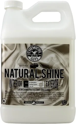 Chemical Guys TVD 201 Natural Shine, abrillantador con acabado satinado para plástico, caucho y vinilo, seguro para automóviles, camiones,