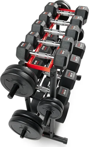 Miniatura 5 de Sunny Health & Fitness Multi-Weight Storage Rack Stand for Dumbbells, Kettlebells, Olympic Weight Plates, Barbell, Medicine Ball