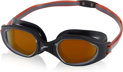Speedo Hydro Comfort - Gafas de natación unisex para adultos Negro espejado/ámbar