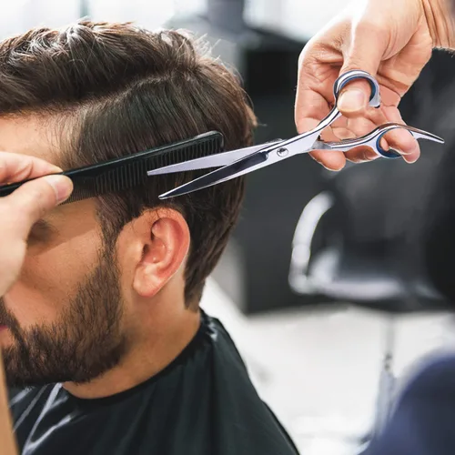 Miniatura 6 de Kit profesional de corte de pelo para el hogar, tijeras de corte de pelo para el hogar, peluquería, salón de peluquería, kit de tijeras de Azul