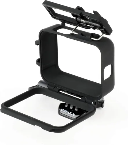 Miniatura 3 de GEPULY Carcasa protectora de montaje en marco para GoPro Hero 9 10 11 12 13 negro, ranura doble incorporada para zapata fría, funda para jaula