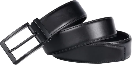 Miniatura 5 de Weifert - Cinturón de cuero para hombre, para usar con pantalones vaqueros, color negro