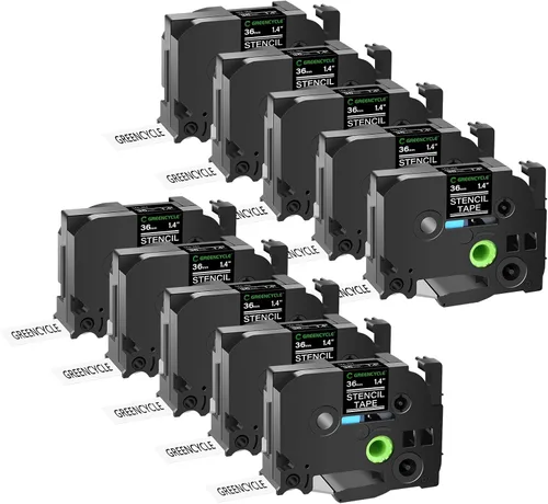 Miniatura 20 de GREENCYCLE Compatible con Brother STE 161 1-1/2" 1.417 in solución móvil Stencil Etch cinta de etiquetas para PT-3600, PT-530, PT-550, PT-9200DX