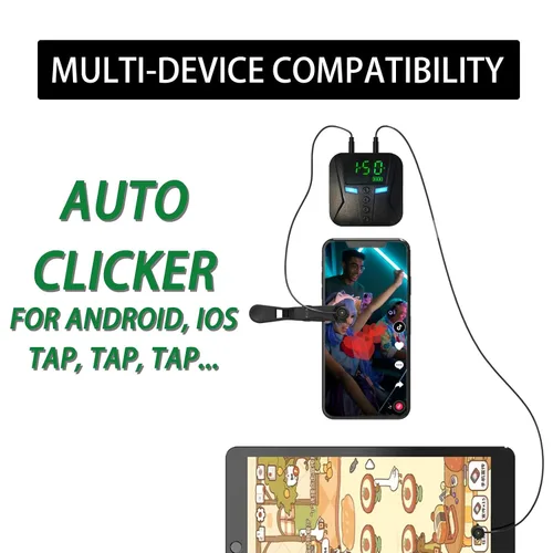 Miniatura 5 de Automatic Clicker for iPhone iPad, Phone Screen Device Speed Clicker for Android IOS, Simulated Finger Continuous Clicking, Adjustable Auto Physical