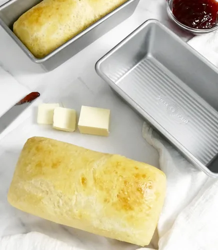 Miniatura 4 de USA Pan Bakeware - Molde para pan estándar antiadherente sin costuras, 8 x 4.5 x 2.75