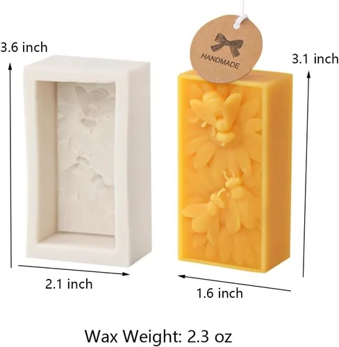 Miniatura 4 de Molde de silicona para velas de abejorros de abejorros, para jabón, cera de soja, resina epoxi, bricolaje, manualidades, fiesta, cena, decoración