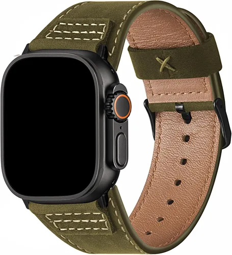 Miniatura 13 de Wristitani Correas de cuero compatibles con Apple Watch de 1.929 in, 1.811 in, 1.772 in, 1.732 in, 1.654 in, 1.614 in, 1.575 in, para hombres