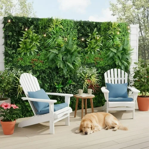 Miniatura 6 de Paneles de pared de plantas artificiales, paneles de boj verde de 40 x 40 pulgadas con protección UV, valla de privacidad de hiedra de hierba