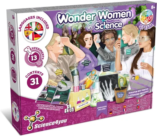 Science4you Wonder Women - Kit de ciencia con experimentos científicos para niños de 8 a 12 años, juguete para niñas de 8 años en adelante con juego
