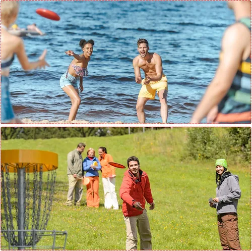 Miniatura 7 de PATIKIL Disco volador, juego de entrenamiento al aire libre, juegos de discos voladores para playa, césped, parque, camping, juego