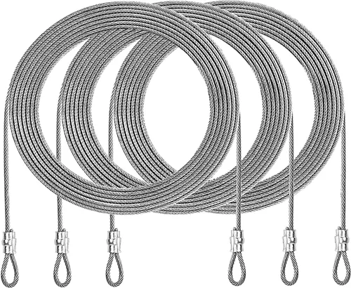 Miniatura 4 de Kit de herramientas de acero inoxidable de 6 pulgadas + 3 piezas de cuerda de cable para toldo triangular para toldo pérgolar al aire libre