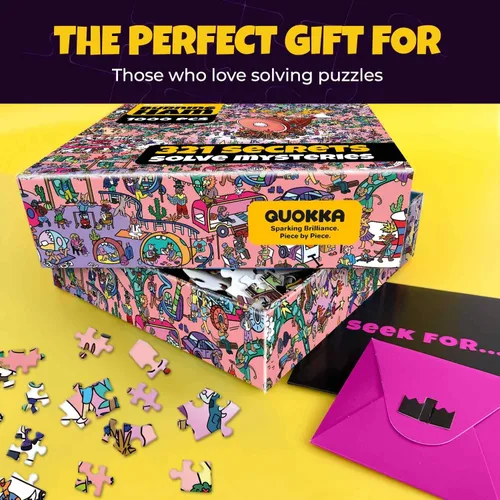 Miniatura 7 de QUOKKA Rompecabezas de 1000 piezas para adultos y adolescentes – Rompecabezas de Jigsaw para adultos con giros desérticos, secretos ocultos