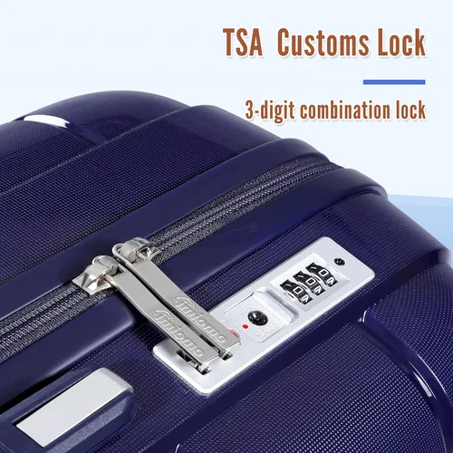 Miniatura 7 de Joyway maleta de equipaje, Azul, Equipaje Spinner Ruedas Hardside Equipaje 8pcs Set Ligero Pp Durable Equipaje Con Tsa Lock..