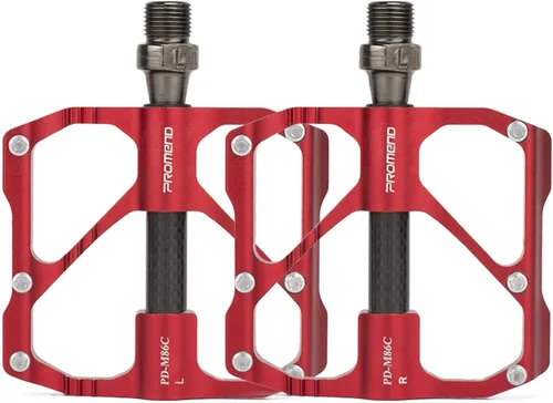 Miniatura 4 de Pedales de bicicleta de montaña Pedales de bicicleta de aleación de aluminio 3 rodamientos de fibra de carbono tubo de eje ligero para carretera MTB