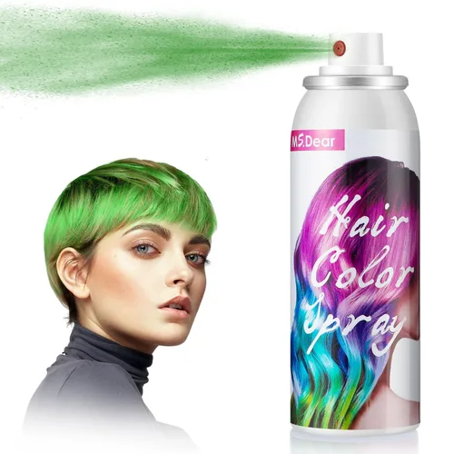 Miniatura 13 de Spray de color blanco para cabello blanco de un solo uso para el día del cabello loco, fiesta de Navidad, temporal, lavable, tinte para el cabello