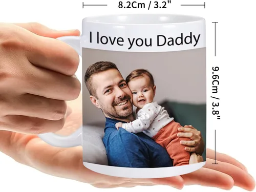 Miniatura 5 de Taza de café personalizada, taza de café personalizada, regalo de foto personalizada, tazas personalizadas con foto y texto, regalo de cumpleaños