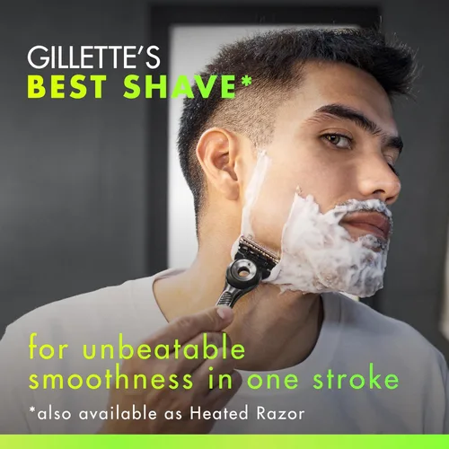 Miniatura 3 de Gillette Labs - Maquinilla de afeitar para hombre, incluye 1 mango, 2 repuestos de cuchilla de afeitar, 1 soporte magnético de alta calidad Plateado