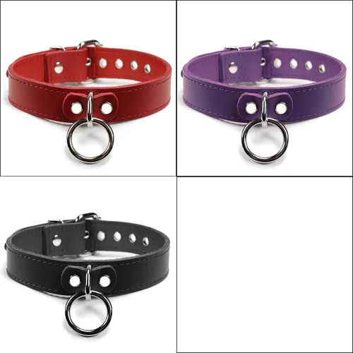 Miniatura 4 de VP Leather Martin I Collar – Stylish Adjustable Neck Collar for Men & Women - Top Grain Leather & Soft Lambskin, Fashionable Design w/Nickel Plated