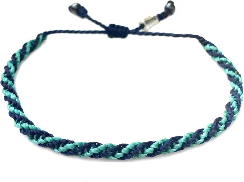 Miniatura 27 de Rumi Sumaq Pulsera de cuerda náutica para hombres, mujeres y niños - Resistente al agua, con nudo manual ajustable - Estilos de mapa de la isla