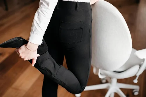 Miniatura 5 de Yogipace - Pantalones de vestir estilo yoga para mujer, con trabillas para cinturón y pierna recta, disponibles en talla Petite, Tall y Regular
