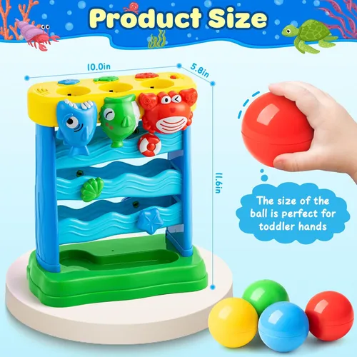 Miniatura 10 de V-Opitos Juguetes Musicales para Niños y Niñas de 1, 2 Años, Juguetes Interactivos de Alimentación para Bebés de 12-18 Meses, Juguetes de Educación
