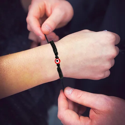 Miniatura 7 de SUMMER LOVE Handmade Jewelry Evil Eye Bracelets with Card,Black Red String Bracelets Kabbalah Protection Luck Amulet for Women Men Friends Pulseras