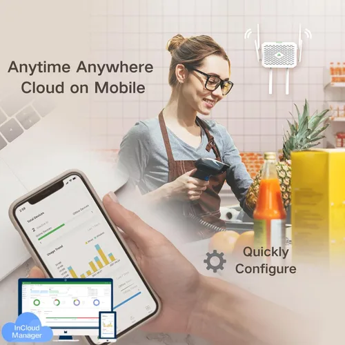 Miniatura 8 de InHand FWA02 5G Router Wi-Fi 6 (DL 4.76Gbps) Solución de red segura y administrada en la nube dual de 2.5G para el hogar, RV y negocios