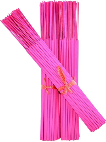 Miniatura 7 de 100 varillas de incienso sin perfume (rosa) de 11 pulgadas, 100% natural de joss y bambú de 11 pulgadas en blanco punk, para hacer incienso