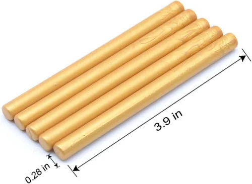 Miniatura 3 de Barras de cera de sellado para pistola encoladora, derretidas, en miniatura, pack de 16 en oro ámbar, para sobres, tarjeta de Acción de Gracias