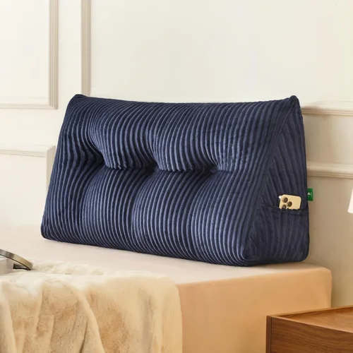 Miniatura 3 de Z-hom Almohada de cuña grande para cabecero, almohada triangular para cabecero tamaño king, almohada de lectura para cama con una almohada enrollada