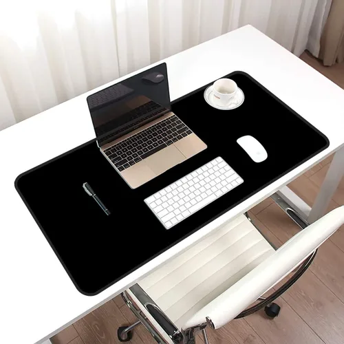 Miniatura 7 de Mouse pad grande para juegos con base antideslizante, tamaño XXL extendido, pesado, cómodo, plegable para computadora de escritorio, laptop, Negro-2