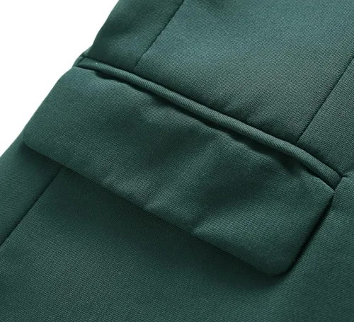 Miniatura 3 de UNINUKOO Chaleco de traje para hombre, ajustado, vestido formal, chaleco casual de cuatro botones, chaleco de traje de esmoquin
