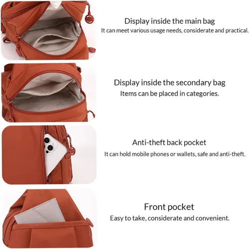 Miniatura 3 de 2025 Premium 3 en 1 bolsa de viaje antirrobo, nueva bolsa impermeable de 2 vías, mochila de tela Oxford para exteriores, 1pc/1, Mediana