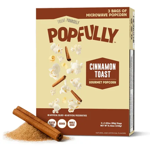 Miniatura 28 de POPFULLY Palomitas 94% libres de grasa totalmente explotadas, bolsas para compartir, sabor a mantequilla ligera, gran explosión, bolsas
