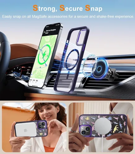 Miniatura 171 de Goodon para iPhone 15 Pro Max con protector de pantalla de privacidad, compatible con Magsafe, funda translúcida mate a prueba de golpes - Linda