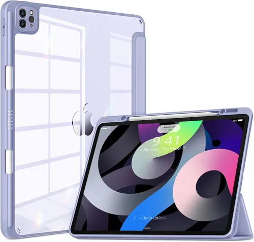 Miniatura 8 de VIKESI Funda para iPad Pro 12.9 6ª/5ª/4ª/3ª/3ª generación 2022/2021/2020/2018, marco de TPU a prueba de golpes, soporte para lápiz integrado