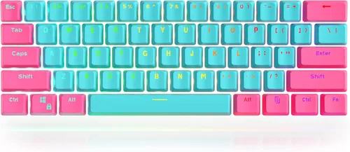 Miniatura 41 de GTSP 61 Teclas 60 Por Ciento, Teclas Ducky One 2 Mini para Teclado Mecánico Perfil OEM RGB PBT Set de Teclas con Extractor de Teclas para Cherry MX
