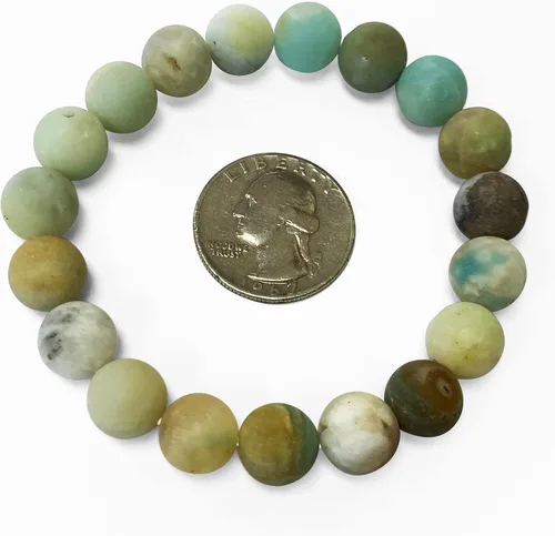 Miniatura 230 de Gem Avenue Handmade Round Bead Stretch Bracelet Unisex Natural Stone Beaded Jewelry for Men & Women, Elastic Wristband for Daily Wear
