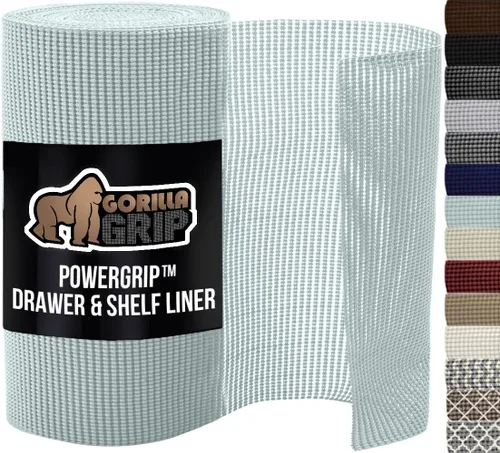 Miniatura 12 de GORILLA GRIP powerGRIP - Forro para cajones y estantes de gabinete, agarre fuerte y resistente, forros no adhesivos para proteger gabinetes